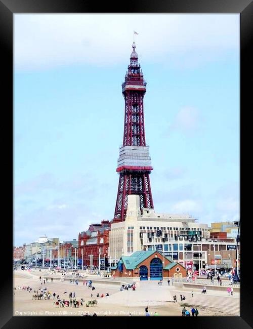 Blackpool Tower Framed Print by Fiona Williams