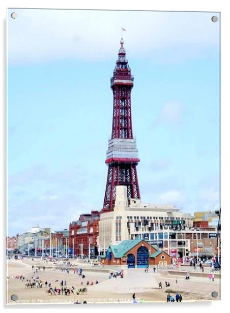 Blackpool Tower Acrylic by Fiona Williams