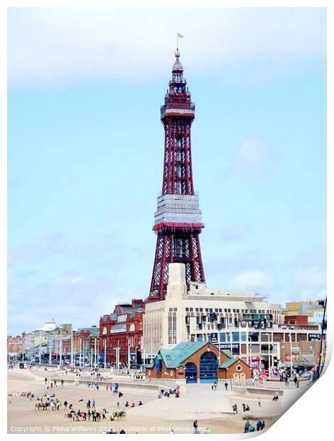 Blackpool Tower Print by Fiona Williams