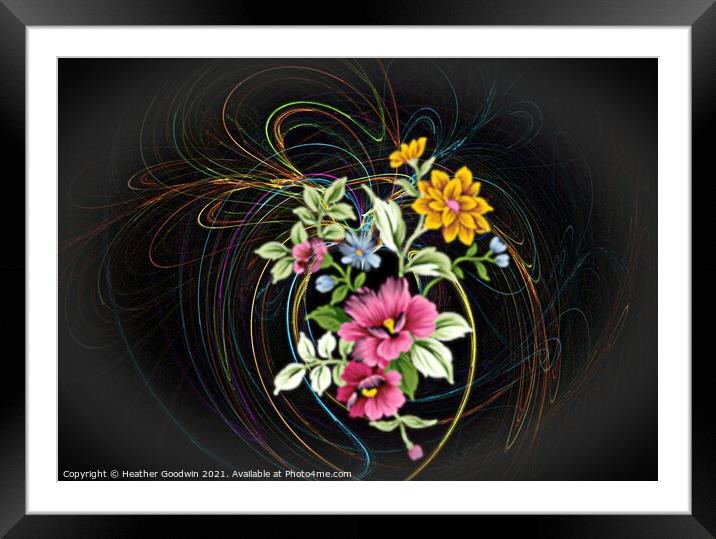 Posy Amor Framed Mounted Print by Heather Goodwin