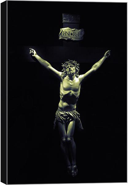 Ivory crucifix Canvas Print by Kevin Tate