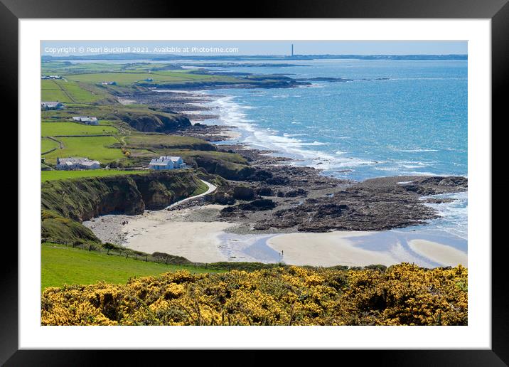 Overlooking Church Bay Anglesey Framed Mounted Print by Pearl Bucknall