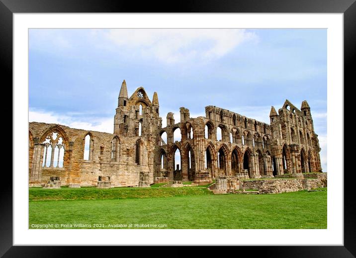 Whitby Abbey Ruins Framed Mounted Print by Fiona Williams
