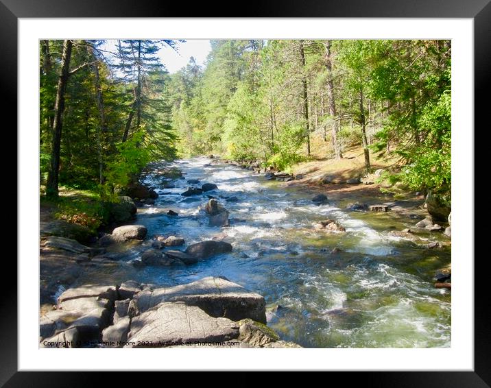 Rushing River Framed Mounted Print by Stephanie Moore