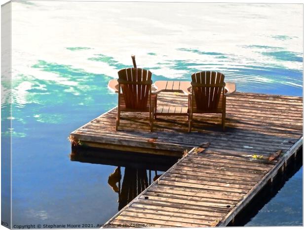 Sitting on the Dock Canvas Print by Stephanie Moore