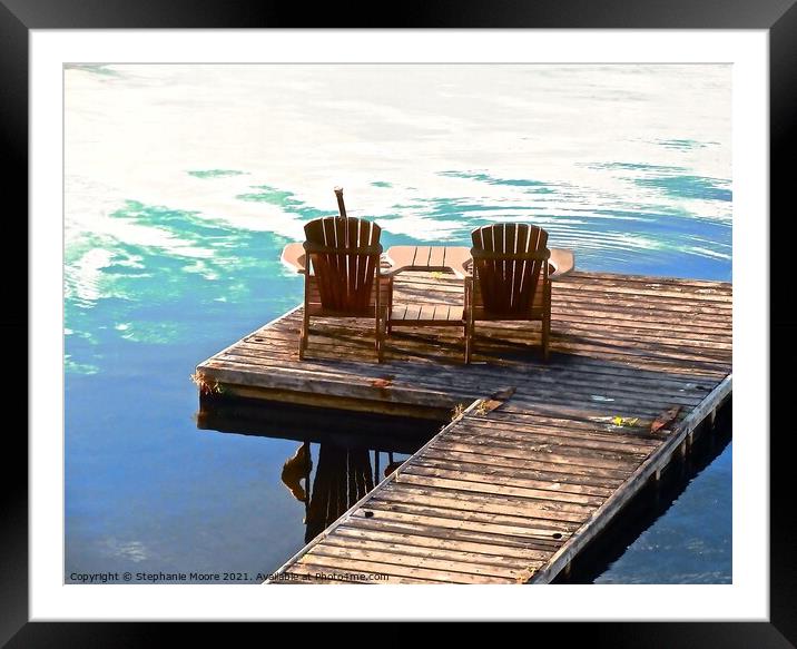 Sitting on the Dock Framed Mounted Print by Stephanie Moore