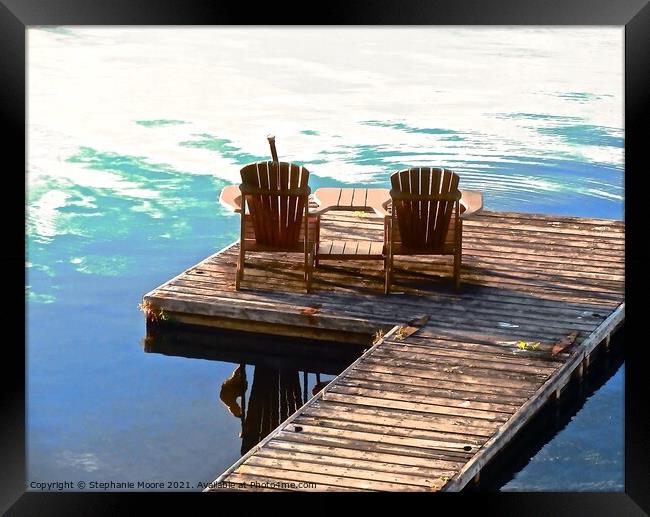 Sitting on the Dock Framed Print by Stephanie Moore