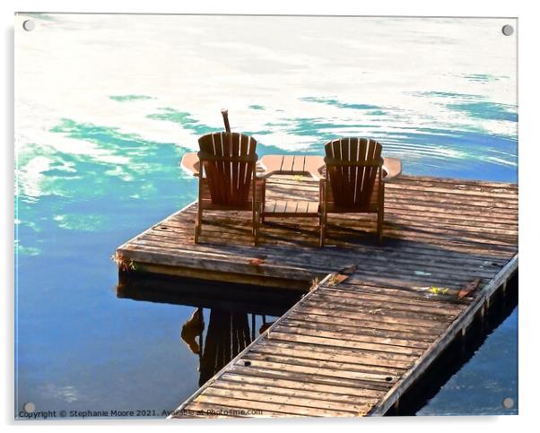 Sitting on the Dock Acrylic by Stephanie Moore