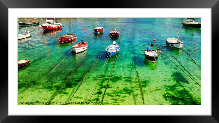 Mousehole Colours Framed Mounted Print by Peter F Hunt
