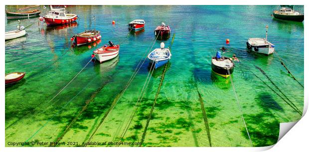 Mousehole Colours Print by Peter F Hunt
