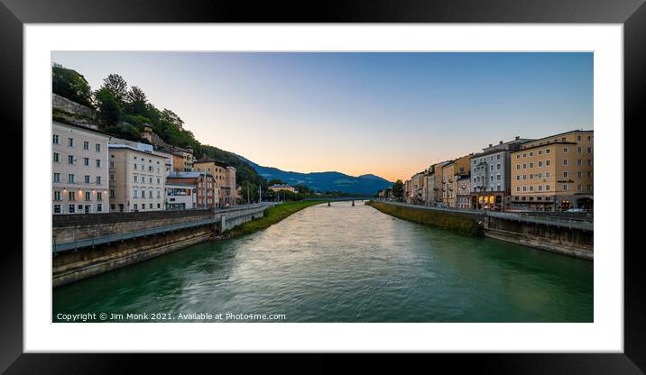 Salzach River, Salzburg Framed Mounted Print by Jim Monk