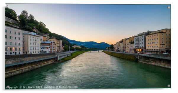 Salzach River, Salzburg Acrylic by Jim Monk