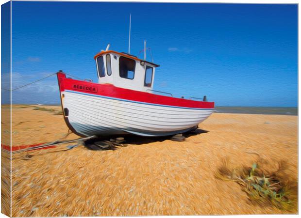 Dungeness Fishing Boat Canvas Print by Clive Eariss