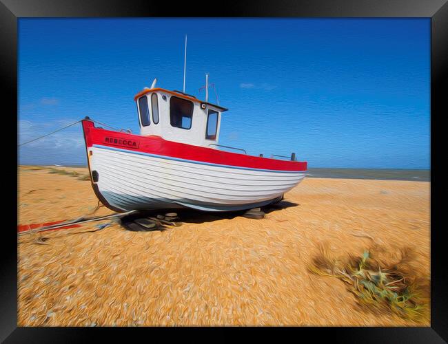 Dungeness Fishing Boat Framed Print by Clive Eariss