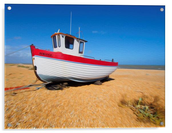 Dungeness Fishing Boat Acrylic by Clive Eariss