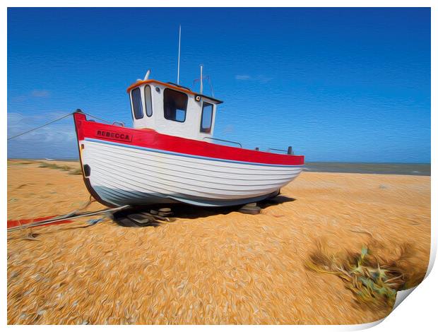 Dungeness Fishing Boat Print by Clive Eariss