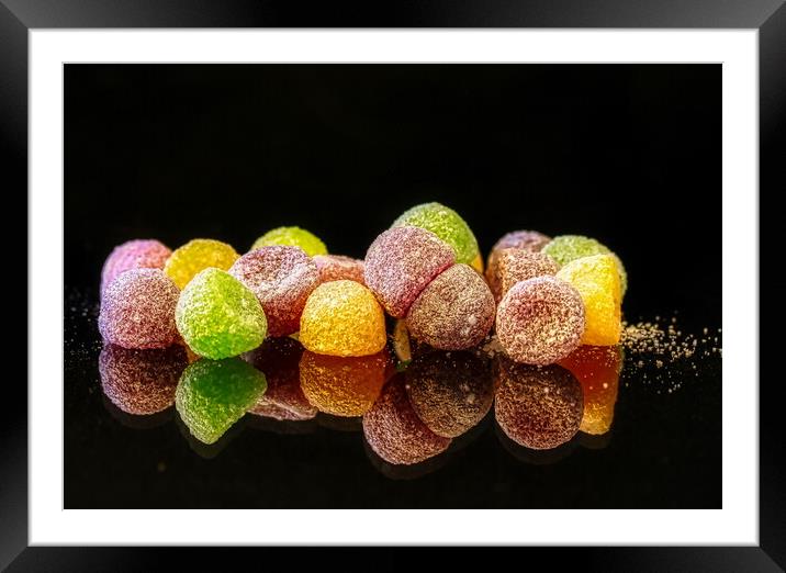 Jelly tots reflection Framed Mounted Print by Helkoryo Photography
