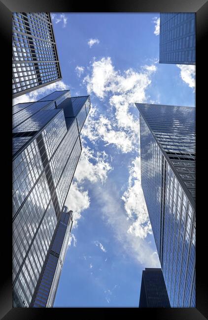 Willis Tower (Sears Tower) and some of its Chicago neighbors Framed Print by Jim Hughes