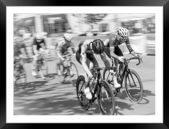 Bicycle race Framed Mounted Print by Jim Hughes