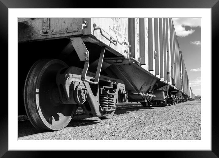 Freight cars Framed Mounted Print by Jim Hughes