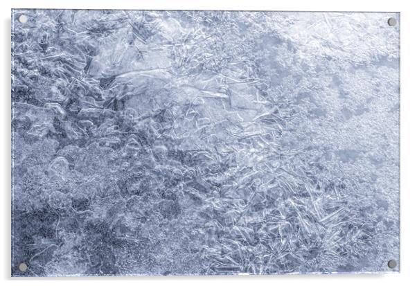 Ice on Minnehaha Creek  3 Acrylic by Jim Hughes