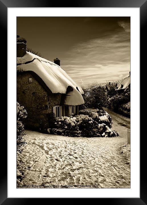 Winter Cottage IW Canvases & Prints Framed Mounted Print by Keith Towers Canvases & Prints