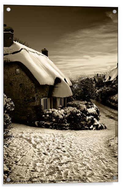 Winter Cottage IW Canvases & Prints Acrylic by Keith Towers Canvases & Prints