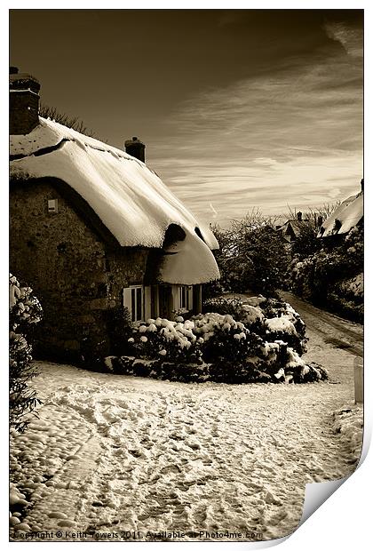 Winter Cottage IW Canvases & Prints Print by Keith Towers Canvases & Prints