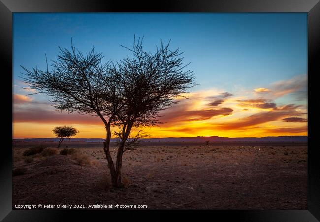 Desert Sunset #1 Framed Print by Peter O'Reilly