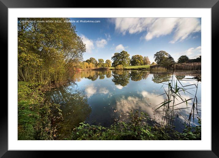 Ponds of Surrey Framed Mounted Print by Kevin White