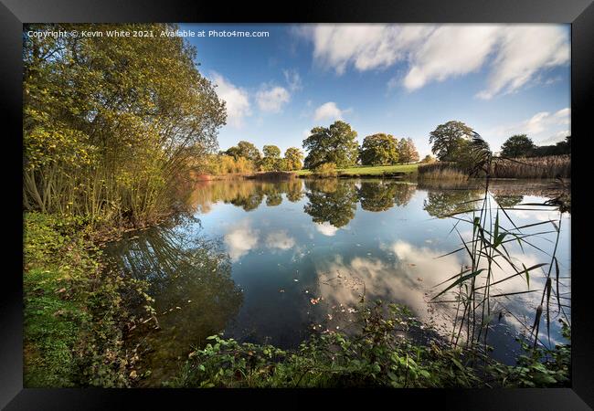 Ponds of Surrey Framed Print by Kevin White
