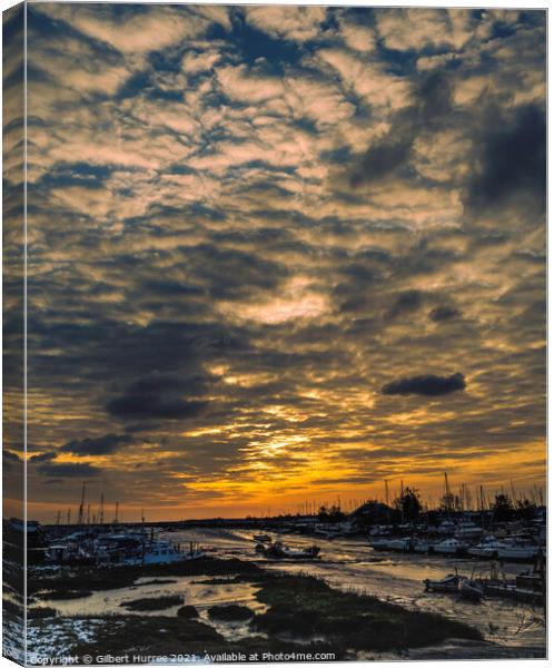 Dawn Awakening Over Canvey Island Canvas Print by Gilbert Hurree