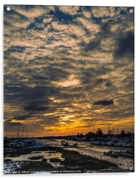 Dawn Awakening Over Canvey Island Acrylic by Gilbert Hurree