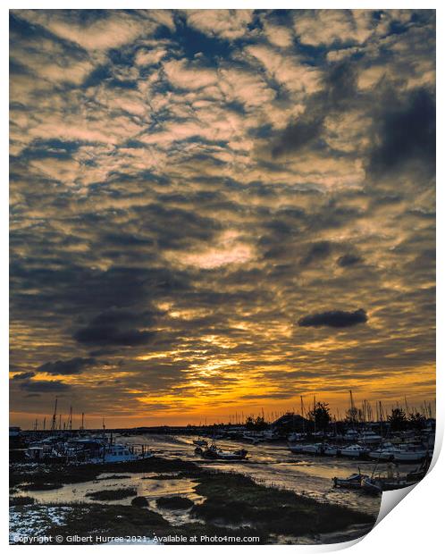 Dawn Awakening Over Canvey Island Print by Gilbert Hurree