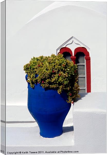 Oia, Santorini Canvases & Prints Canvas Print by Keith Towers Canvases & Prints