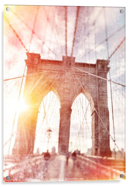 Bridge to Brooklyn Acrylic by Justin Foulkes