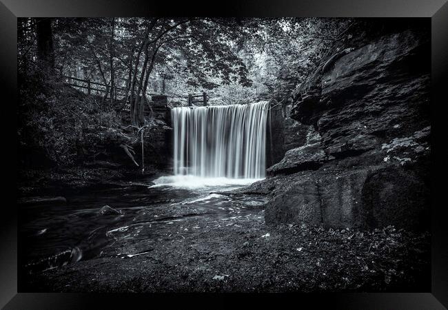Nant mill waterfall Framed Print by Kevin Elias