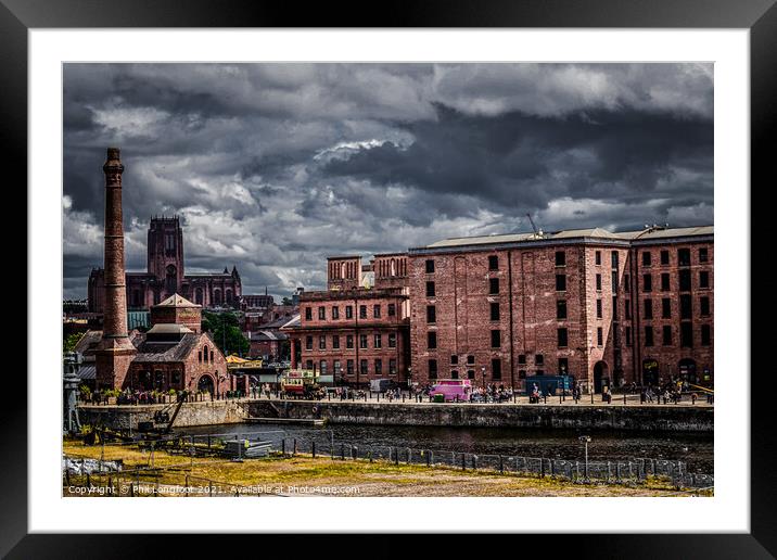 Royal Albert Dock and Canning Half Tide Dock Liverpool Framed Mounted Print by Phil Longfoot