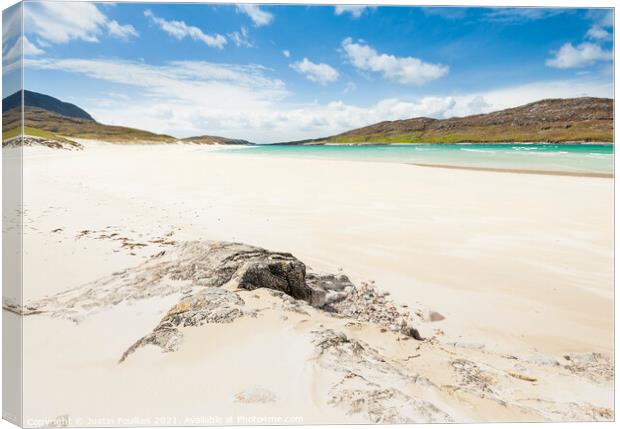 Traigh Mheilein, Isle of Harris, Outer Hebrides Canvas Print by Justin Foulkes