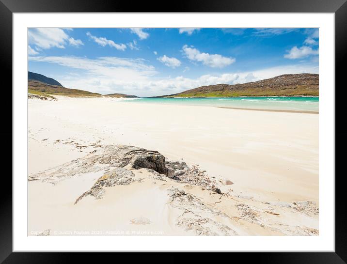 Traigh Mheilein, Isle of Harris, Outer Hebrides Framed Mounted Print by Justin Foulkes