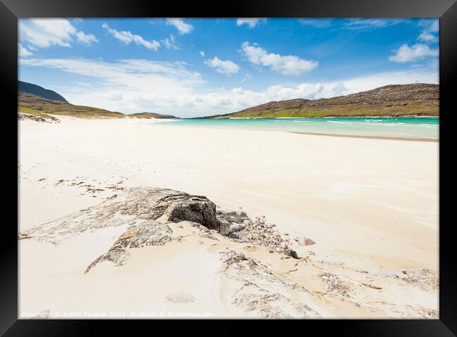 Traigh Mheilein, Isle of Harris, Outer Hebrides Framed Print by Justin Foulkes