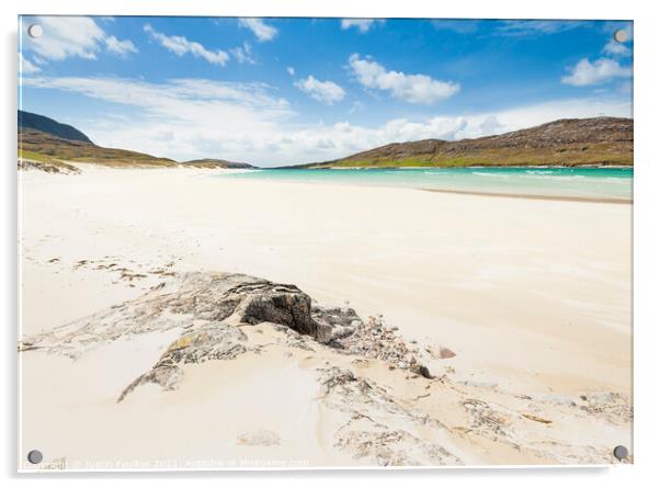 Traigh Mheilein, Isle of Harris, Outer Hebrides Acrylic by Justin Foulkes