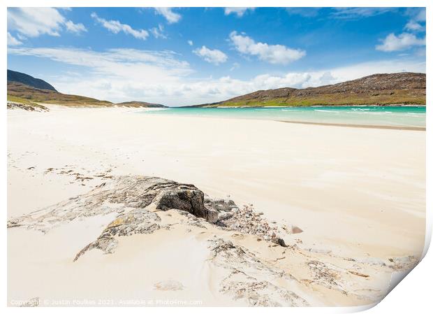 Traigh Mheilein, Isle of Harris, Outer Hebrides Print by Justin Foulkes