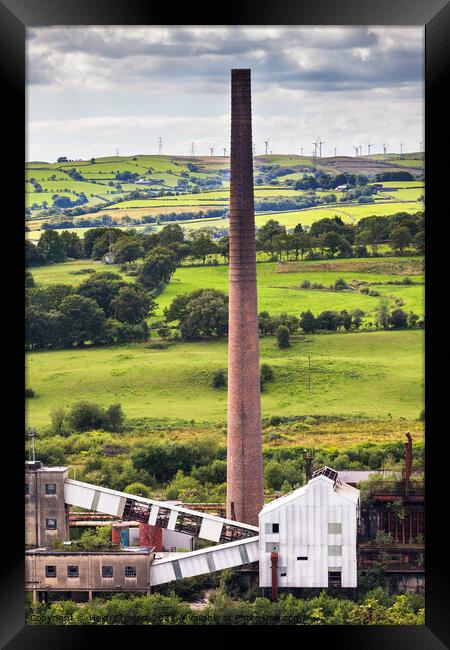 Cooling Tower at the Cwm Colliery in South Wales Framed Print by Heidi Stewart