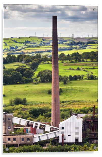 Cooling Tower at the Cwm Colliery in South Wales Acrylic by Heidi Stewart