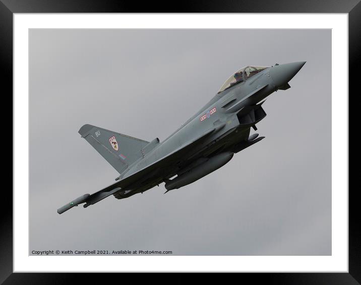 RAF Typhoon Eurofighter aircraft Framed Mounted Print by Keith Campbell
