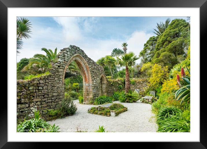 Tresco Abbey Gardens, Tresco, Isles of Scilly Framed Mounted Print by Justin Foulkes