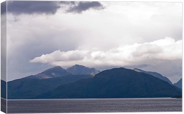 The Morvern Hills from Ballachulish Canvas Print by Jacqi Elmslie