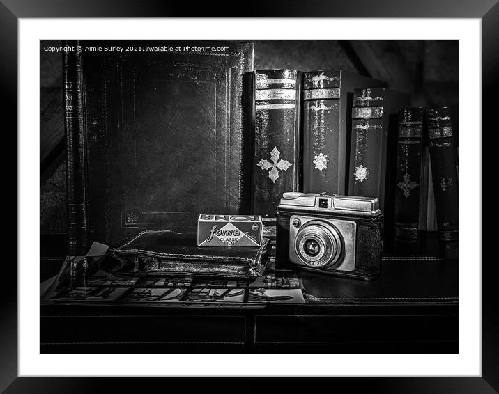 Old Camera Framed Mounted Print by Aimie Burley
