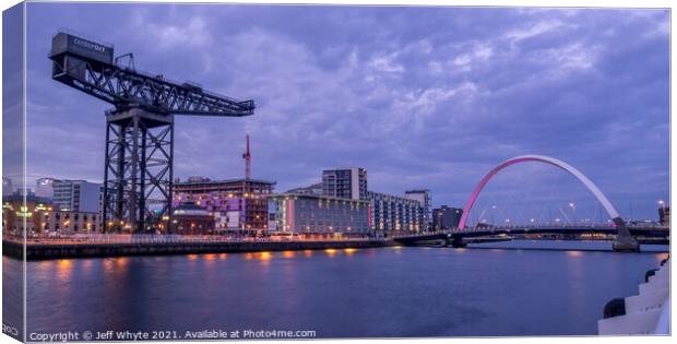 River Clyde, Glasgow Canvas Print by Jeff Whyte